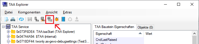 Funktion Debugeinstellungen anpassen